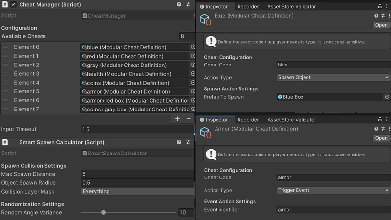GIF showing the creation and configuration process